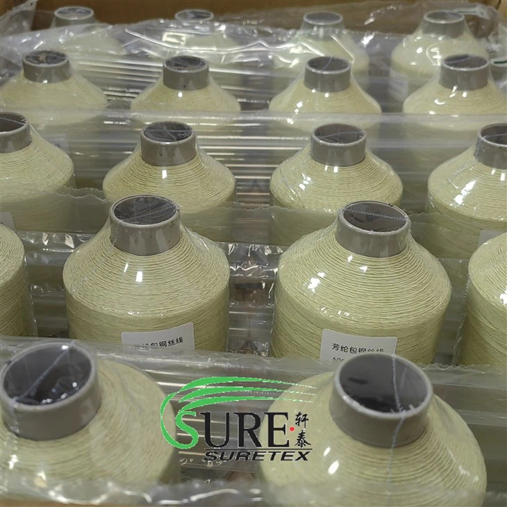 Aramid Filament Covered Steel Wire Sewing Thread